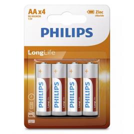 Baterie longlife r6 tip aa blister 4 buc philips
