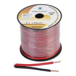 Cablu difuzor cupru 2x1.50mm rosu/negru 100m