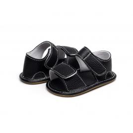 Sandalute negre cu barete ajustabile cu arici (marime disponibila: 0-3 luni)