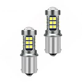 Set 2 x becuri auto led, 1156, 21w/bec, 27led, 12/24v, 6500k