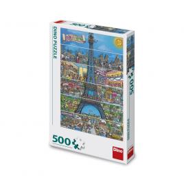 Puzzle turnul eiffel, 500 piese - dino toys
