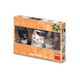 Puzzle panoramic pisicute, 150 piese - dino toys