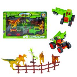 Set tractor + figurine dinozaur