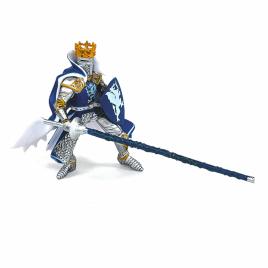 Figurina papo rege cu blazon dragon (albastru)