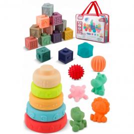 Set jucarii pentru baie cu diverse forme 24 piese ricokids rk-756