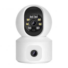 Camera Video Supraveghere WiFi cu 355° Rotativa si o Camera Fixa: Monitorizare Integrala cu Aplicatie Smart