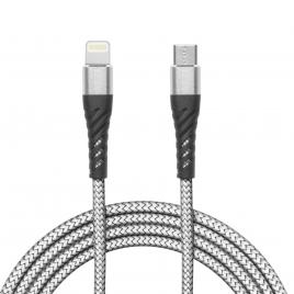 Cablu de date apple iphone lightning - usb type c 2m 2a gri panzat delight