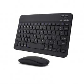 Kit Tastatura si Mouse, Wireless, Reincarcabil, Bluetooth 5.1 si 2.4GHZ, Silentios, Ergonomic, Universal, Negru