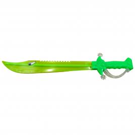 Sabie de jucarie ideallstore®, eye sight, plastic, led, sunete, 60 cm, verde