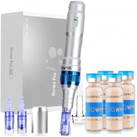 Set Microneedeling Microace Dr. Pen M7 si 4 Fiole Tratament Facial BB-Glow Meso Serum Dermawhite