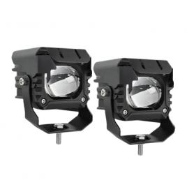 Set 2 proiectoare led cu lupa auto/moto/atv, 40w/set, 3000/6000k