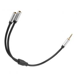 Cablu adaptor audio qhd74, 3.5mm, 20cm