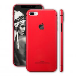 Husa telefon Folie Apple Iphone 8 Plus ofera protectie Ultrasubtire Deluxe Folie Protectie Red