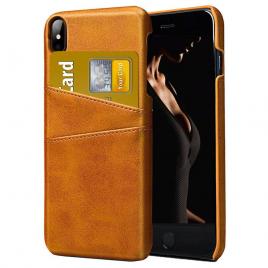 Husa telefon Piele Naturala Apple Iphone X Luxury Case Leather Suport Carduri