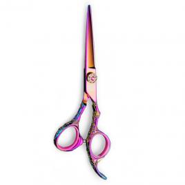 Foarfeca Profesionla Tuns Jaguar 6 Inch Rainbow Floral Handle Straight Limited Edition Prestyle Ergo