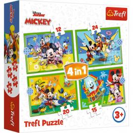 Puzzle trefl lol 4in1 mickey mouse si prietenii