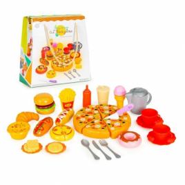 Set fast food pentru copii, 42 elemente, ecotoys hc429510