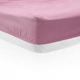Cearceaf pat cu elastic 90x200 cm roz