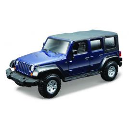 Macheta masinuta bburago scara 1/32 jeep wrangler albastru 43100-43012