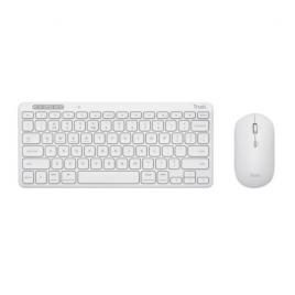 Trust lyra wireless and rechargeable keyboard & mouse white us