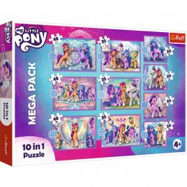 Puzzle trefl 10in1 my little pony - poneii stralucitori