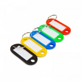 Etichete pentru chei - 5 culori - plastic - 50 buc/pachet