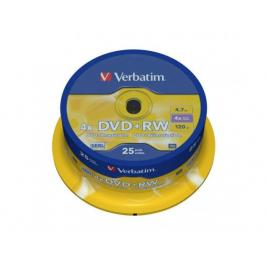 Verbatim dvd+rw 4x spindle 25