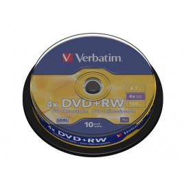 Verbatim dvd+rw 4x spindle 10