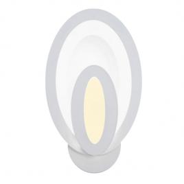 Aplica Moderna Lumina Led Rotund Oval Dublu, Alb 17W pentru sufragerie, dinning, dormitor H004