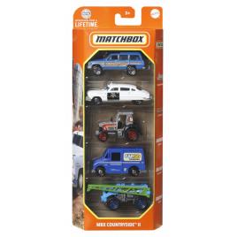 Matchbox set 5 masinute metalice mbx countryside ii scara 1:64