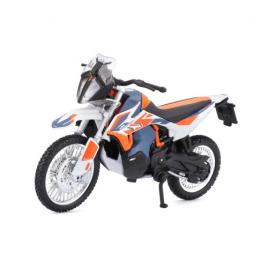 Macheta motocicleta bburago 1:18 ktm 790 adventure r rally albastru/portocaliu,