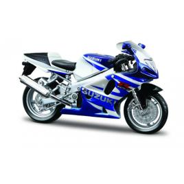 Macheta motocicleta bburago 1:18 suzuki gsx-r750 alb/albastru, bb51030-51008
