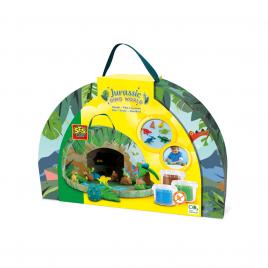 Set creativ - lumea dinozaurilor din plastilina (geanta tematica)