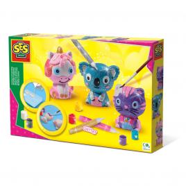 Set creativ mulaj si pictura - animale cu glitter