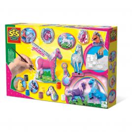 Set creativ mulaj si pictura - cai fantezie