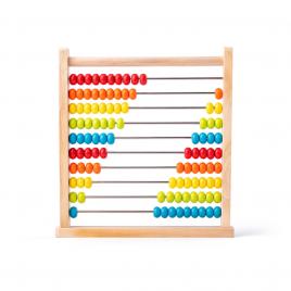 Jucarie din lemn - abac cu bile colorate
