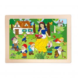 Puzzle din lemn - alba ca zapada