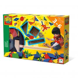 Set constructie copii - jucarie de indemanare cu ciocan si cuie - hammer tic