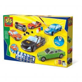 Set creativ mulaj si pictura - masini