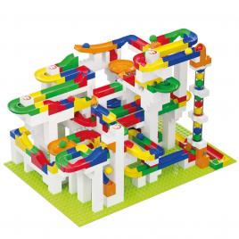 Jucarie de construit pentru copii marble run hubelino (585 piese)