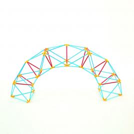 Jucarie din bambus flexistix - cupola geodezica (177 piese)