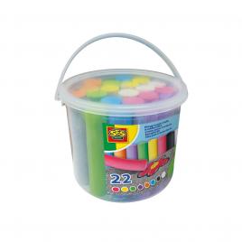 Galeata cu creta colorata pentru copii (22 buc)
