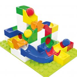 Jucarie copii marble run hubelino - extensie de schimbat directia (43 piese)