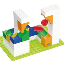 Jucarie copii marble run hubelino - extensie pentru catapultare (41 piese)