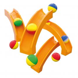 Jucarie copii marble run hubelino - extensie tobogan (12 piese)