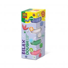 Plastilina colorata vegana pentru copii ses relax 4 x 90 gr