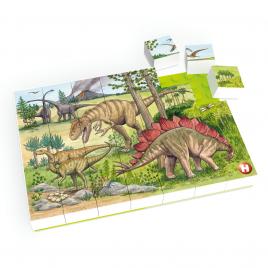 Puzzle lumea dinozaurilor hubelino (35 piese)