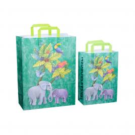 Sacosa cadou din hartie - jungla (l - 32 x 14 x 42cm, 90g)