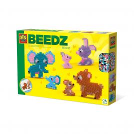 Set creativ copii - margele de calcat cu animale zoo beedz