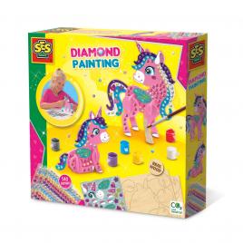 Set de pictura pentru copii cu diamante adezive si unicorn